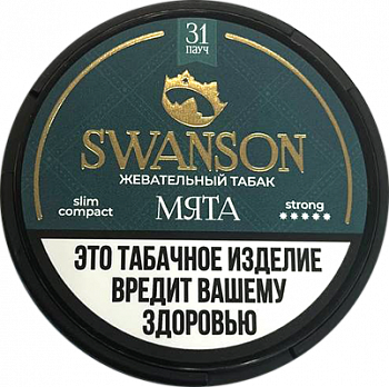 Жевательный табак SWANSON Slim Compact STRONG "Мята"